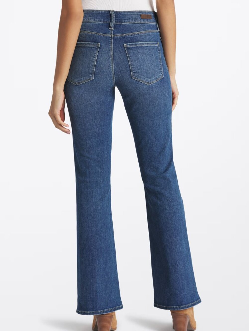 Kut From The Kloth High Rise Flare Jeans Mid Wash Stretch Size 10 33" Inseam - Picture 2 of 5
